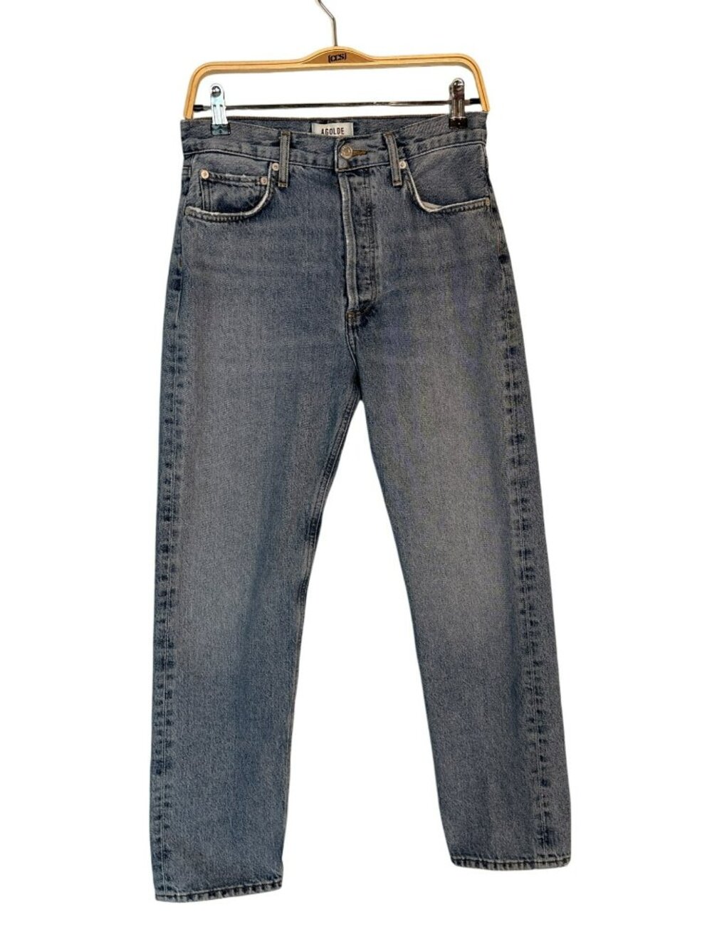 Agolde 90's Pinch High-Rise Straight-Leg Button-Fly Jeans Size 27